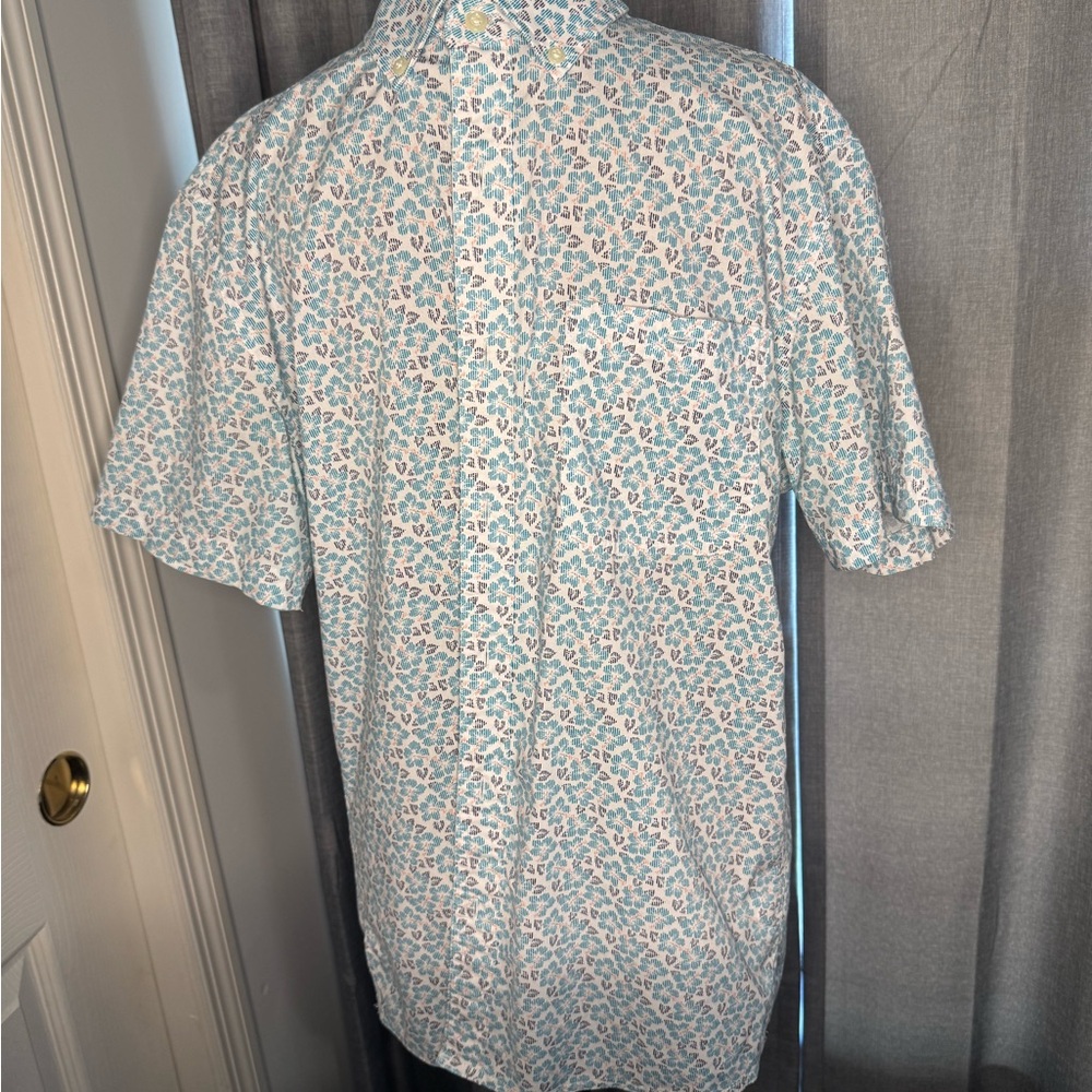 Arrow Men's Floral Button Down Shirt - Blue and White
